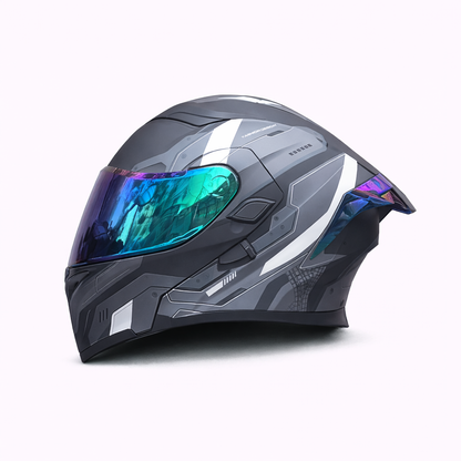 Motorcycle Helmet ORZ Z-169 Flip-Up Full Face Dual Visor Helmet, DOT & ECE Approved
