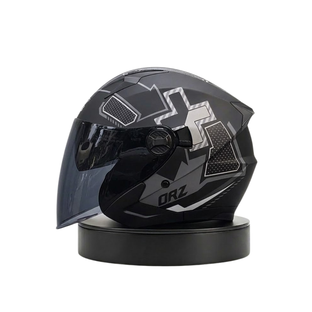 ORZ Premium Open-Face Helmet – Dual Visor Performance Edition