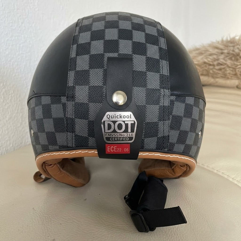 Retro Jet 3/4 Helmet – Open Face Dual Visor DOT/ECE Approved
