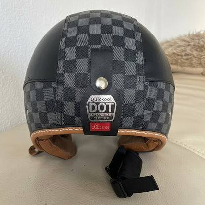 Retro Jet 3/4 Helmet – Open Face Dual Visor DOT/ECE Approved