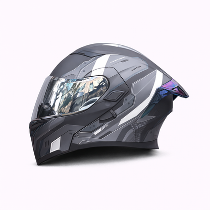 Motorcycle Helmet ORZ Z-169 Flip-Up Full Face Dual Visor Helmet, DOT & ECE Approved