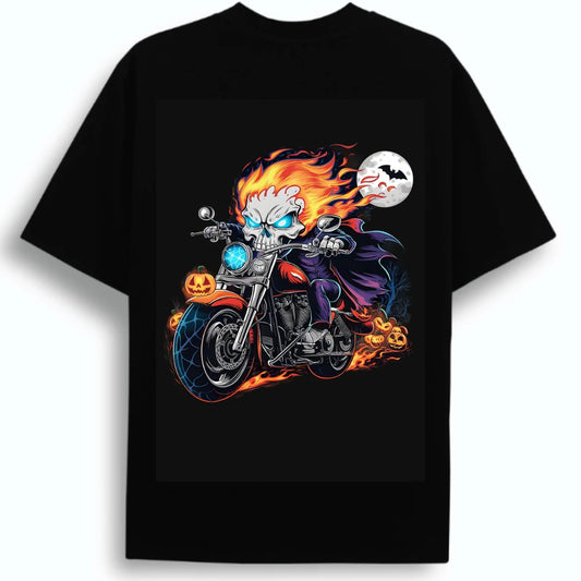 The Midnight Ride: BikerZoneZ Halloween Edition Tee