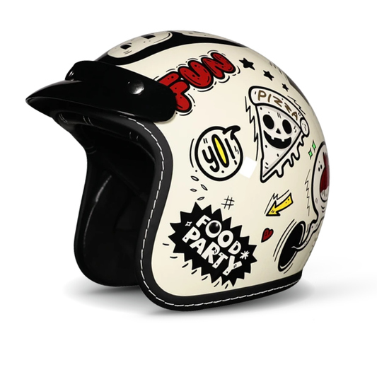 Vintage Open Face Motorcycle Helmet – All-Season Comfort & Protection