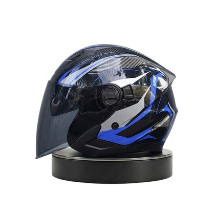 ORZ Premium Open-Face Helmet – Dual Visor Performance Edition
