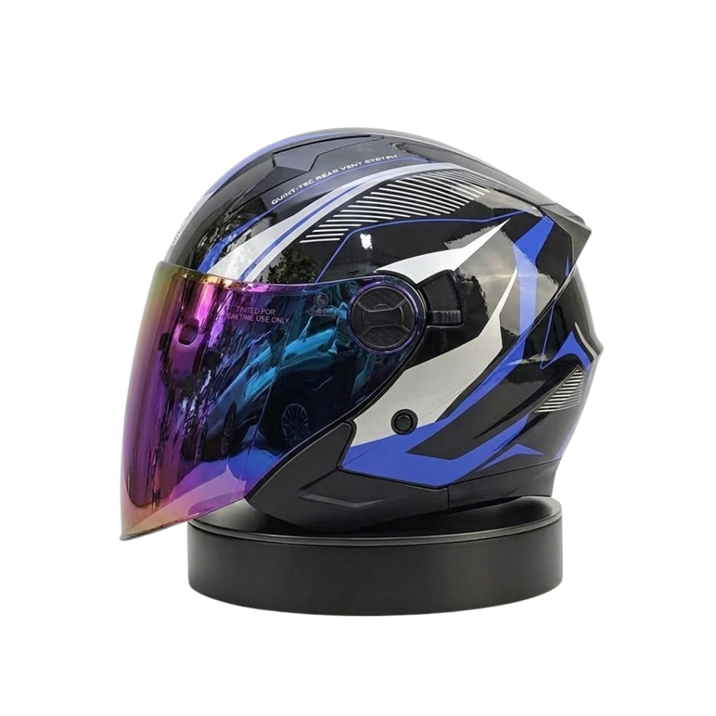 ORZ Premium Open-Face Helmet – Dual Visor Performance Edition