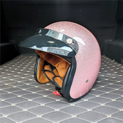 Vintage German Open-Face Helmet – DOT & ECE Approved