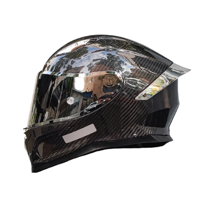 Carbon Fiber Full Face Motorcycle Helmet - DOT Approved