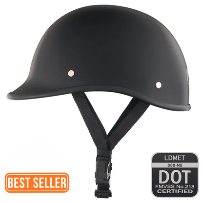 Vintage Low-Profile Polo Half Helmet | DOT Certified