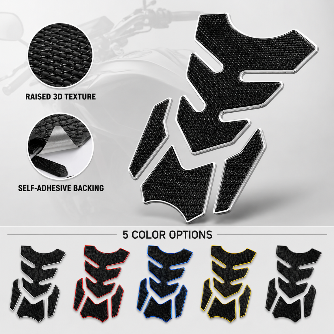 BikerZonez 3D Tank Protector Kit