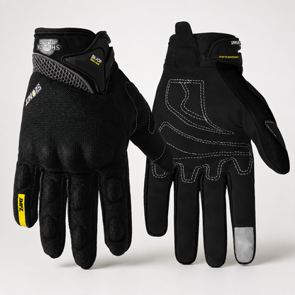 BikerZoneZ™ AirFlow Protective Touchscreen Riding Gloves