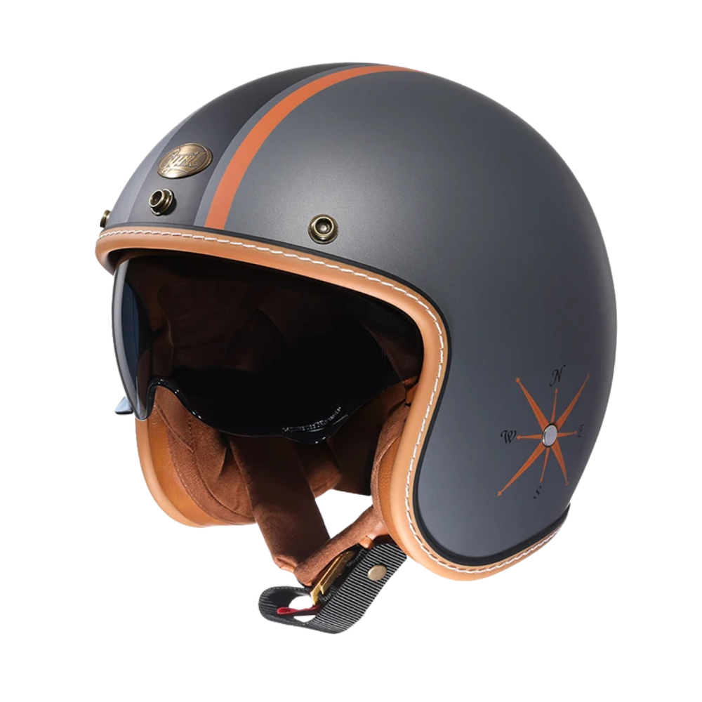 CYRIL B206 Retro Open Face Helmet – DOT & ECE Approved