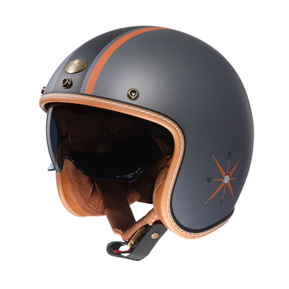 CYRIL B206 Retro Open Face Helmet – DOT & ECE Approved