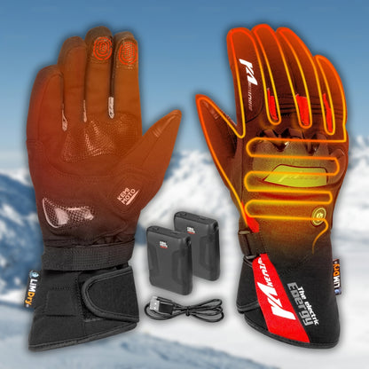 Heated Waterproof Winter Motorcycle Gloves | CE Approved