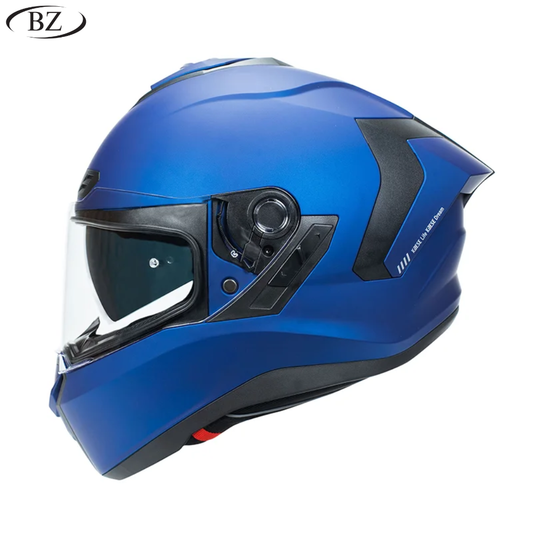 BikerZoneZ SafeRide Pro Full Face Helmet - DOT & ECE Approved