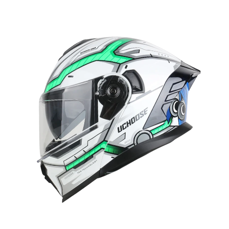 BikerZoneZ Flip-Up Motorcycle Helmet - DOT Certification