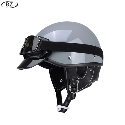 Premium Vintage Half Helmet – DOT & ECE Approved Motorcycle Helmet with Visor