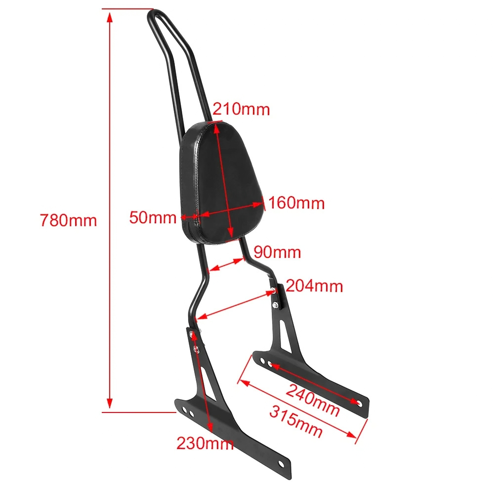 BikerZoneZ RideRest™ Passenger Backrest