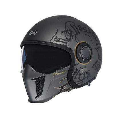 Vintage Full Face Modular Helmet – Dual Visor | DOT & ECE Approved