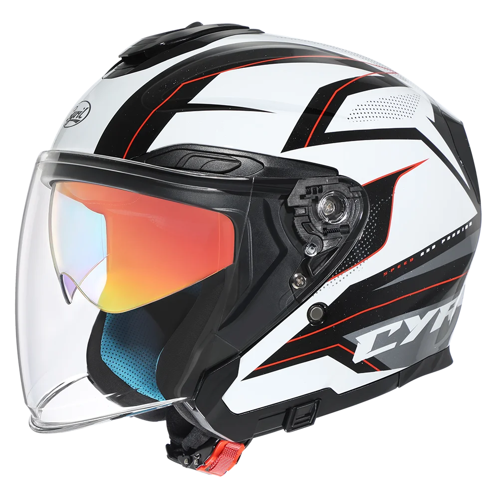 IronRide Open Face Dual Visor Helmet –  DOT Certified