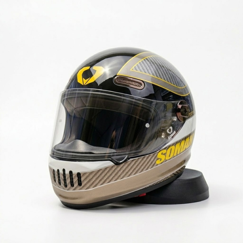 SOMAN Vintage Rider Fullface Helmet - DOT Certified