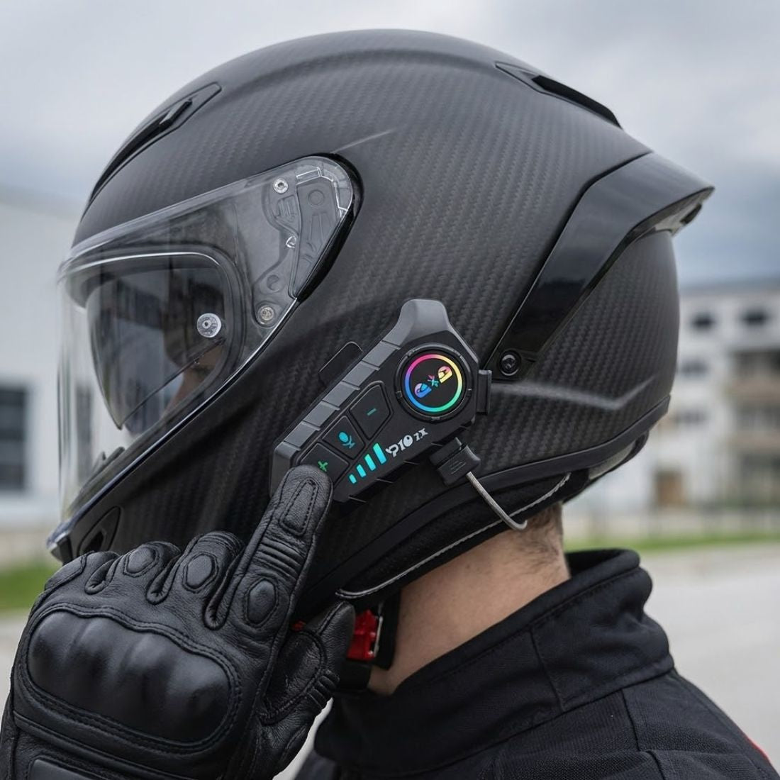 P10 2X Motorcycle Helmet Intercom (2-Rider, 300m, IPX6, BT 5.3)