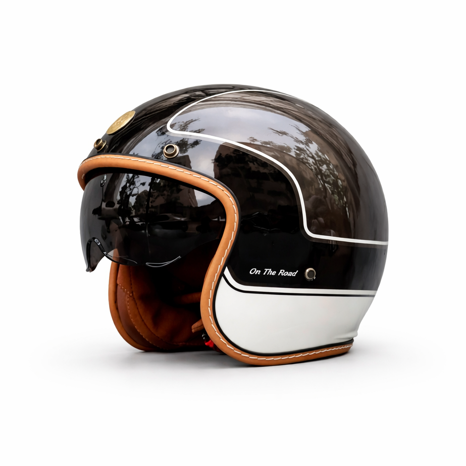 ORZ 301 Vintage Open Face Helmet –  DOT & ECE Approved