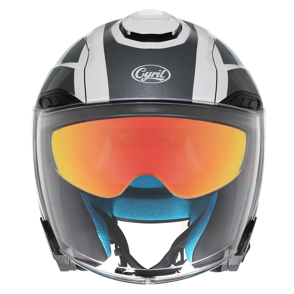 IronRide Open Face Dual Visor Helmet –  DOT Certified