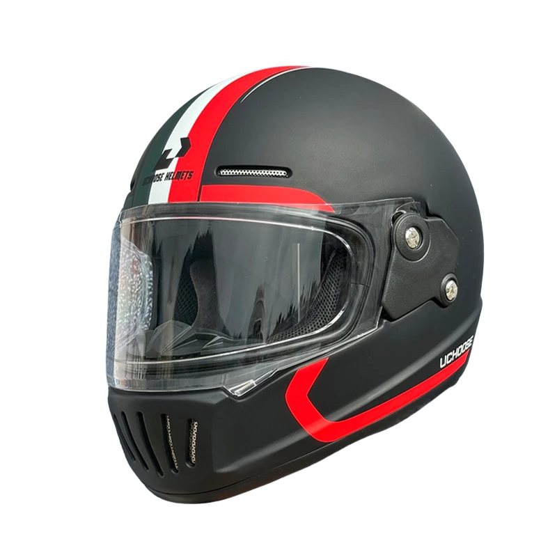 BikerZoneZ RetroRide Full Face Helmet - DOT Approved