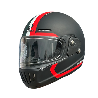 BikerZoneZ RetroRide Full Face Helmet - DOT Approved
