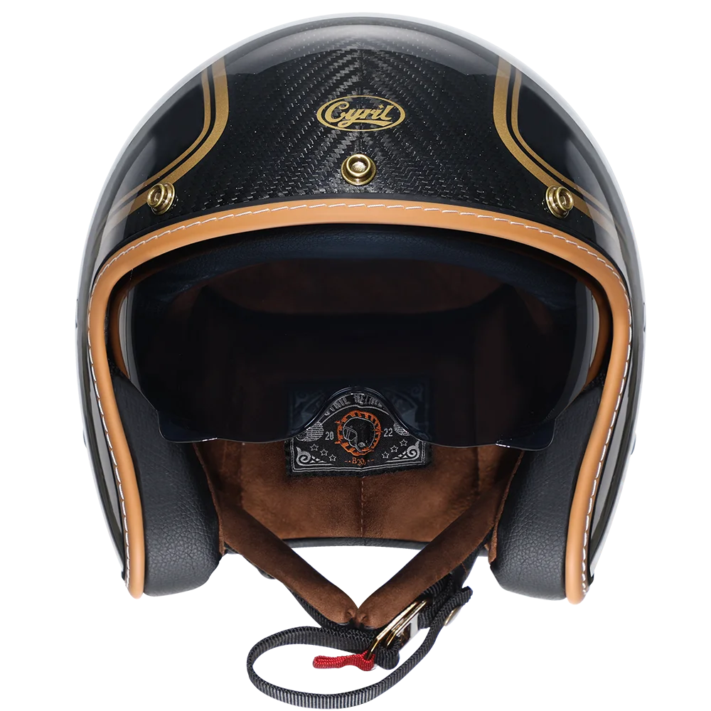 Carbon Fiber Retro Open Face Helmet – DOT Certified