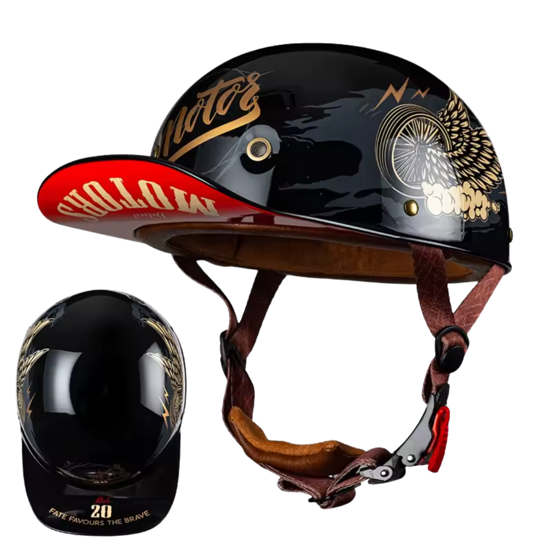 Retro 90s Half Helmet – Vintage Street Rider Style