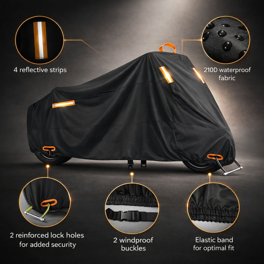 All-Weather Outdoor Motorcycle Cover - Waterproof, UV & Snow Protection