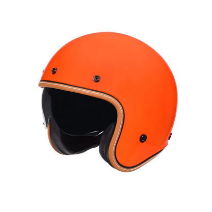 Minimalist Retro Open Face Motorcycle Helmet – DOT & ECE Certified