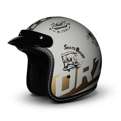 Vintage Open Face Motorcycle Helmet – All-Season Comfort & Protection
