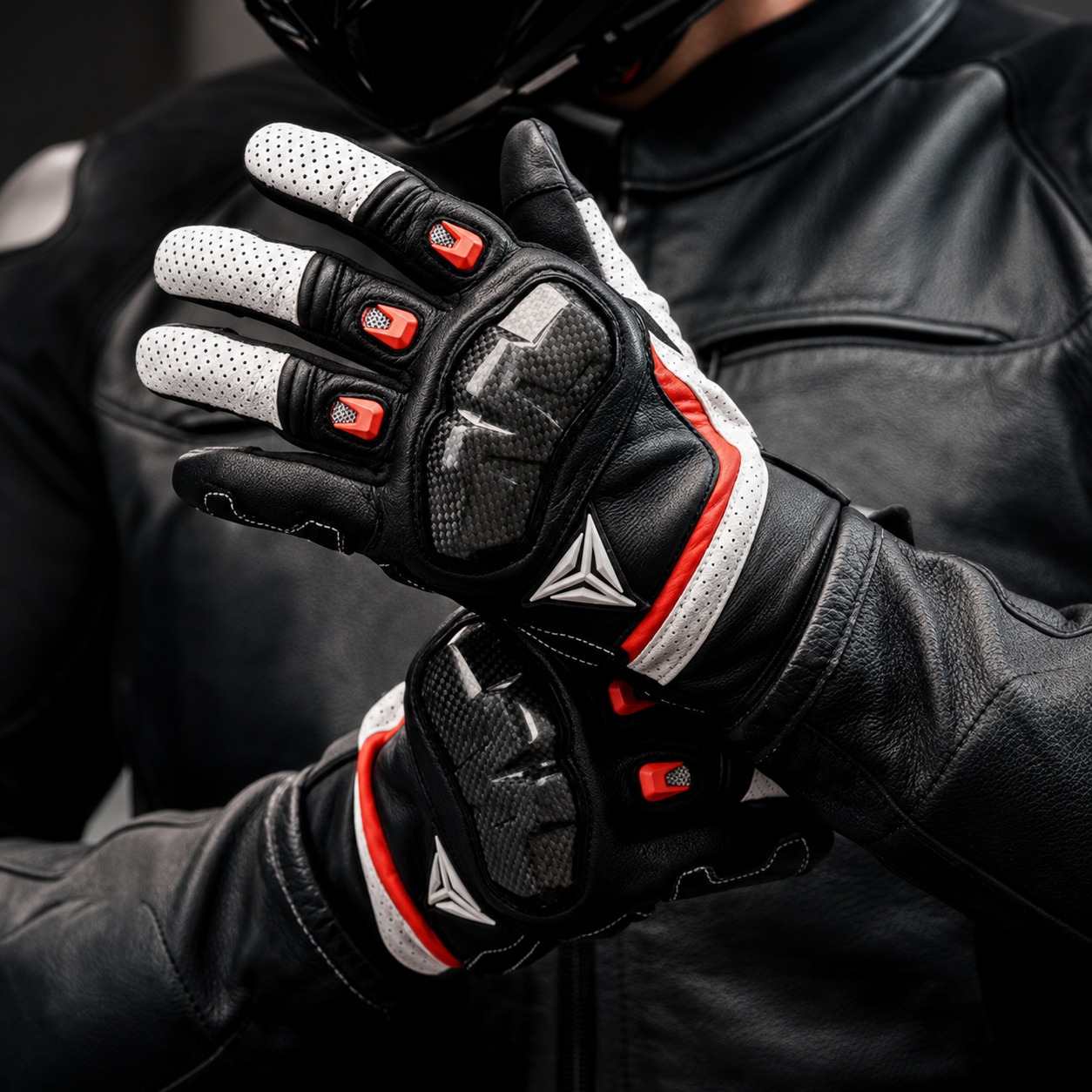 Protective Leather Breathable Touch Screen Gloves