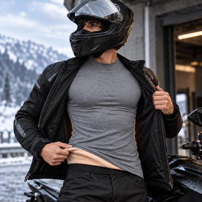 BikerZoneZ RoadHeat™ Fleece-Lined Rider Base Layer Set