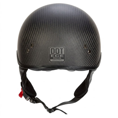Vintage Carbon Fiber Half Helmet - DOT & ECE Approved