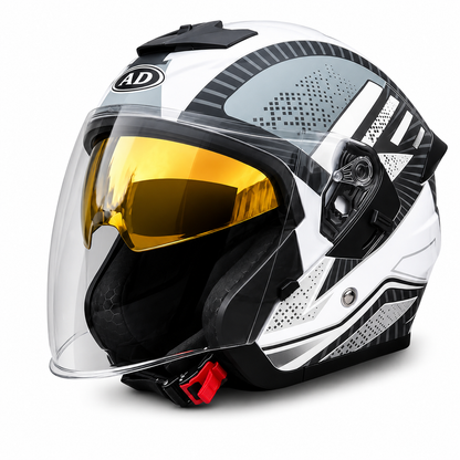BikerZoneZ Sport Open Face Helmet - DOT Certified