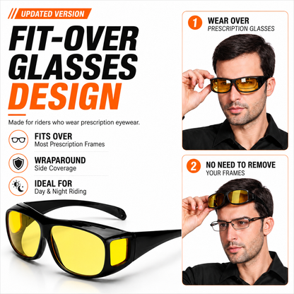 BikerZoneZ RoadVision 4-Lens Riding Glasses
