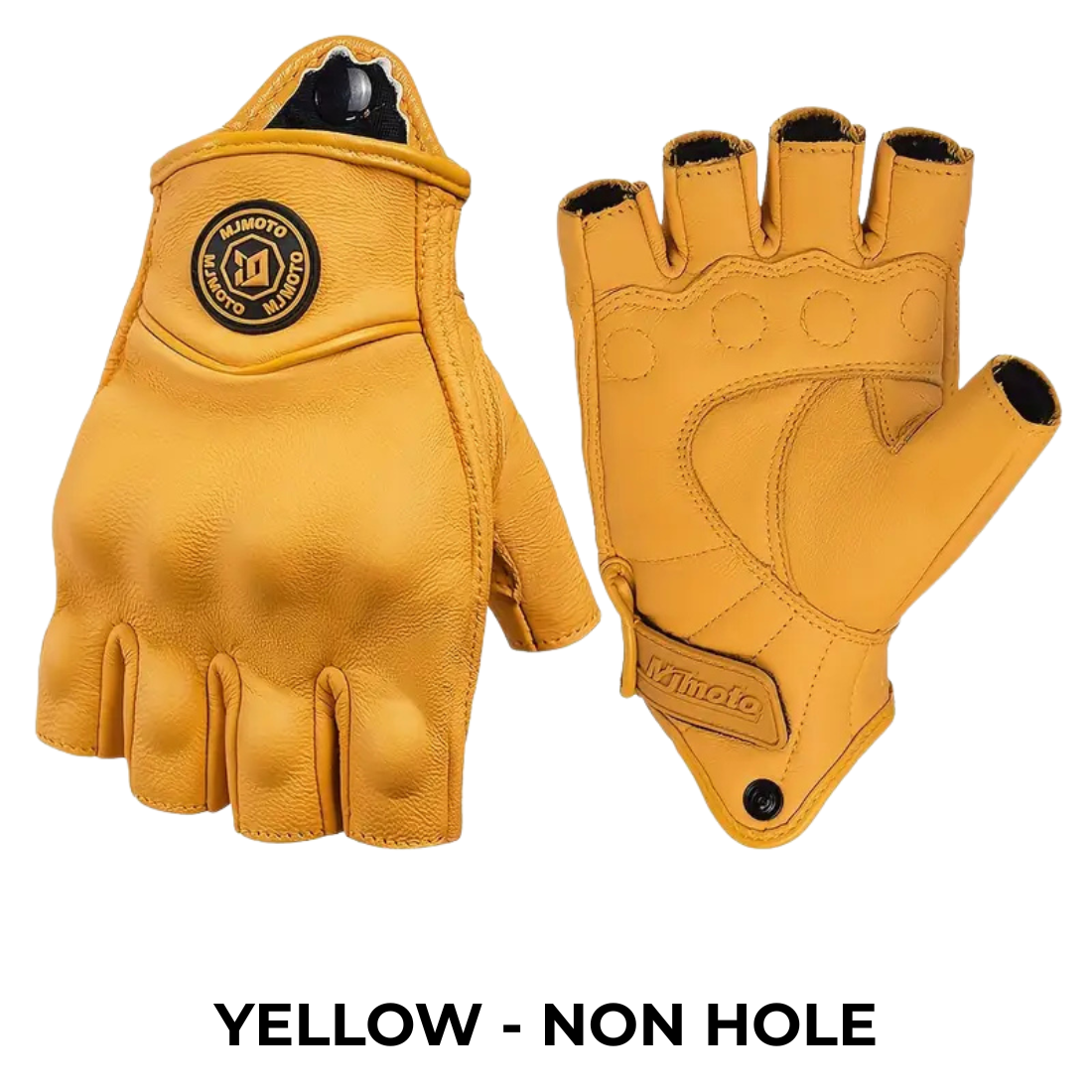 Motorcycle Half Finger Leather Gloves