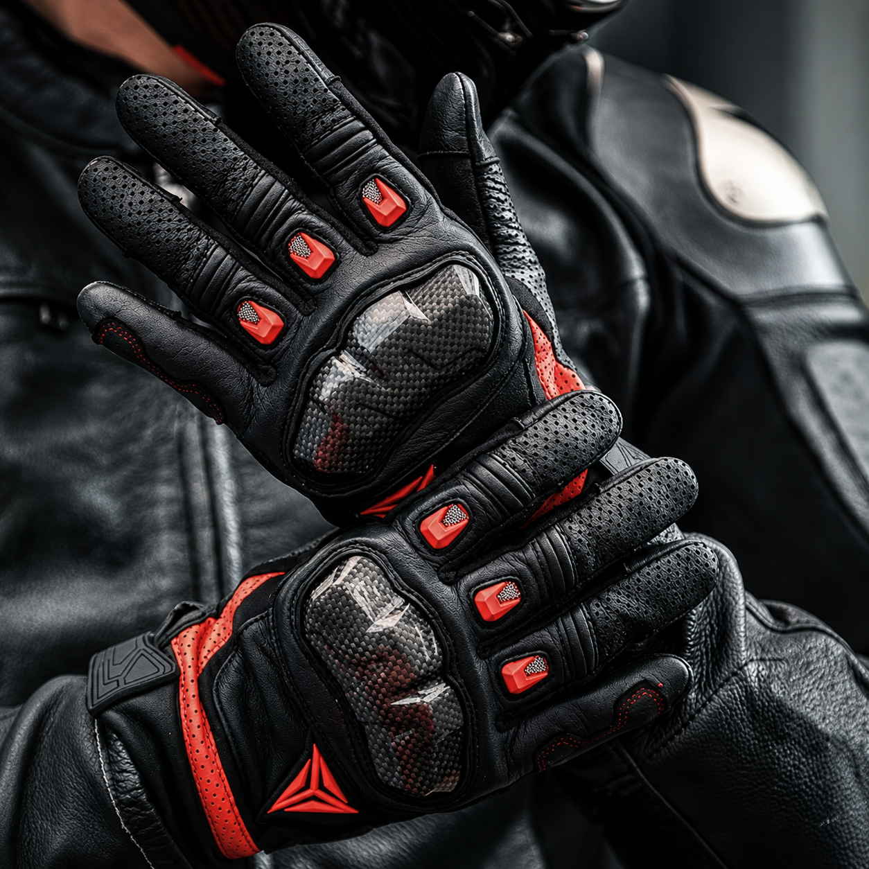 Protective Leather Breathable Touch Screen Gloves