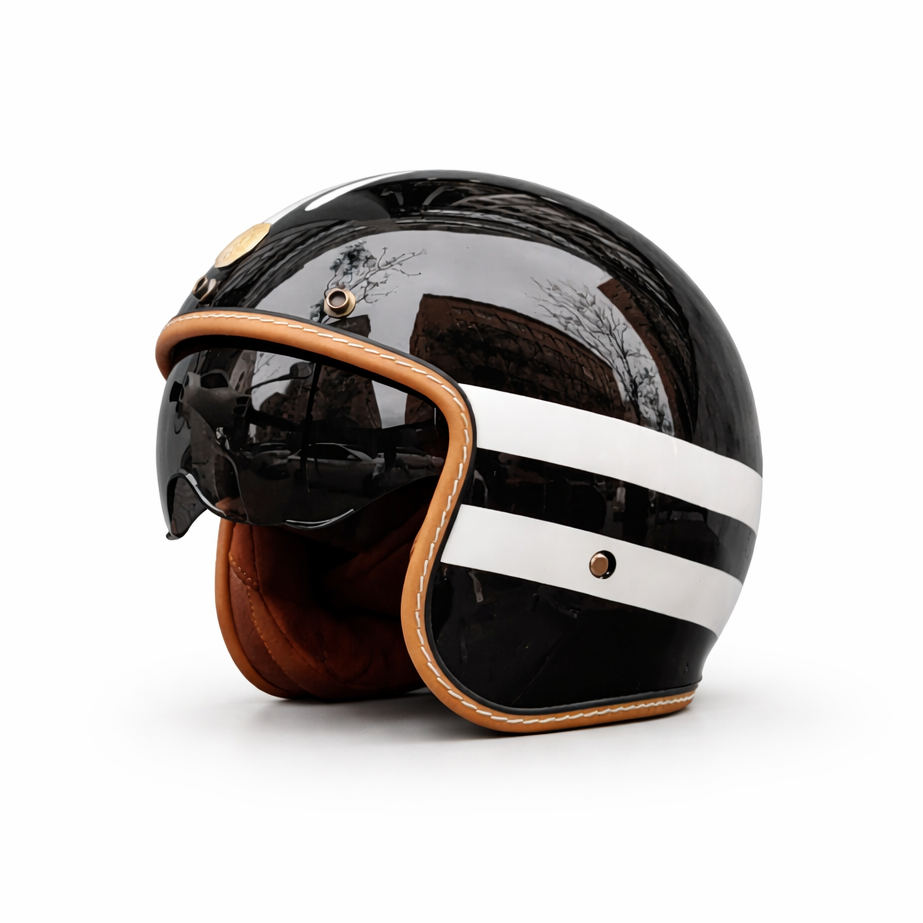 ORZ 301 Vintage Open Face Helmet –  DOT & ECE Approved