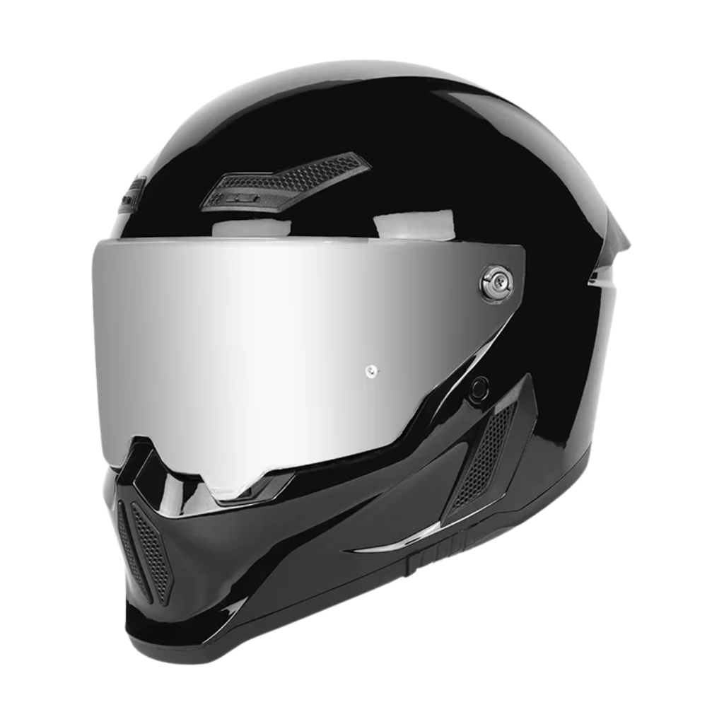 BikerZoneZ Shadow Rider Full Face Helmet – DOT & ECE Approved