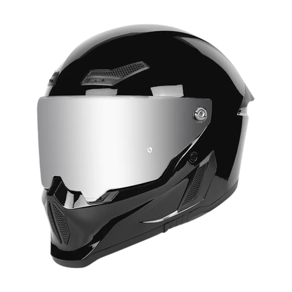BikerZoneZ Shadow Rider Full Face Helmet – DOT & ECE Approved