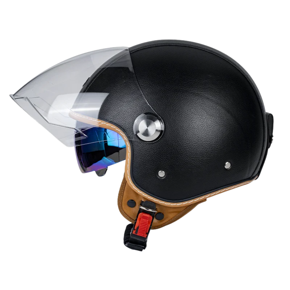 Retro Jet 3/4 Helmet – Open Face Dual Visor DOT/ECE Approved