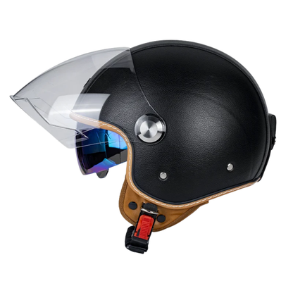 Retro Jet 3/4 Helmet – Open Face Dual Visor DOT/ECE Approved
