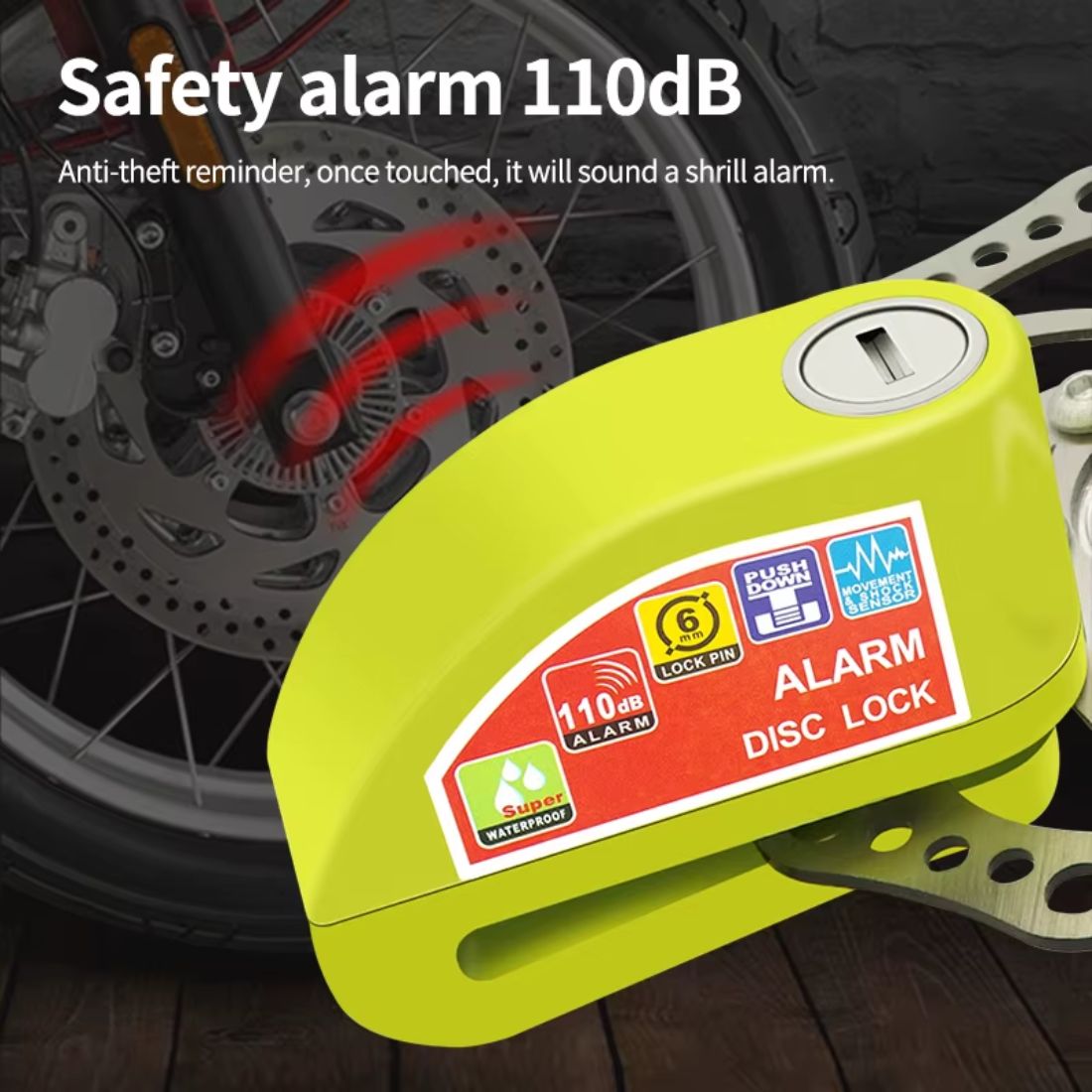 Motorcycle Alarm Disc Brake Lock