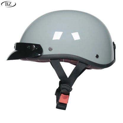 BikerZoneZ Vintage Half Helmet – DOT Approved | Unisex 4-Season Riding