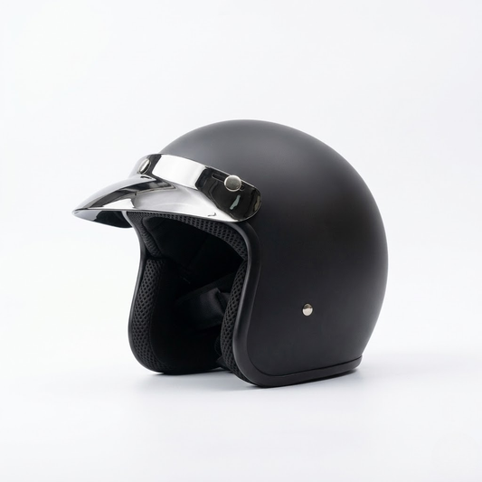 Urban Retro Open-Face Helmet – DOT & ECE Approved Protection