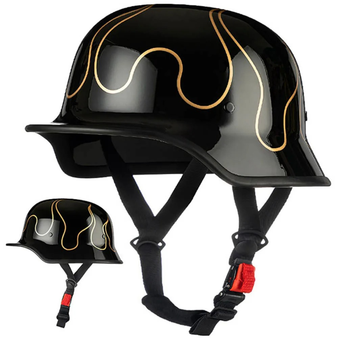Vintage German Style Half Helmet | DOT Certified